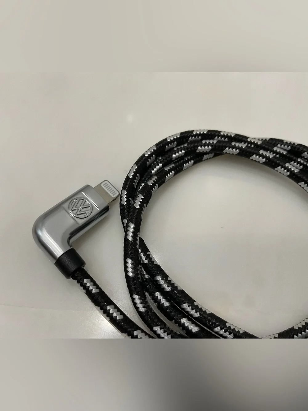 VW USB-C to LIGHTNING Braided Charging Cable - 29” long BLACK - R57